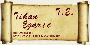 Tihan Egarić vizit kartica